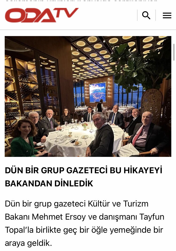 Kültür bakanının 28 Şubat'ın kalemşorleri ile yuvarlak masada poz vermesi bir çok kesimden tepki çekti! Fatih Altaylı ,Ertuğrul Özkök gibi Cumhurbaşkanı Erdoğan'a muhalif olan isimlerin katıldığı toplantıda ne konuşulduğu merak ediliyor!