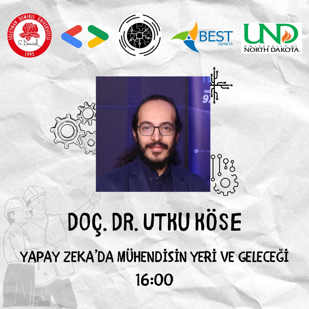 Herkese merhabalar arkadaşlar.

Metaverse hakkında konuşmak üzere Doç. Dr. Pınar Göktaş ve yapay zeka hakkında konuşmak üzere Doç. Dr. Utku Köse bizlerle olacak.
 
11 Aralık Pazartesi günü E8 Amfisi Konferans Salonunda hepinizi aramızda görmek isteriz.