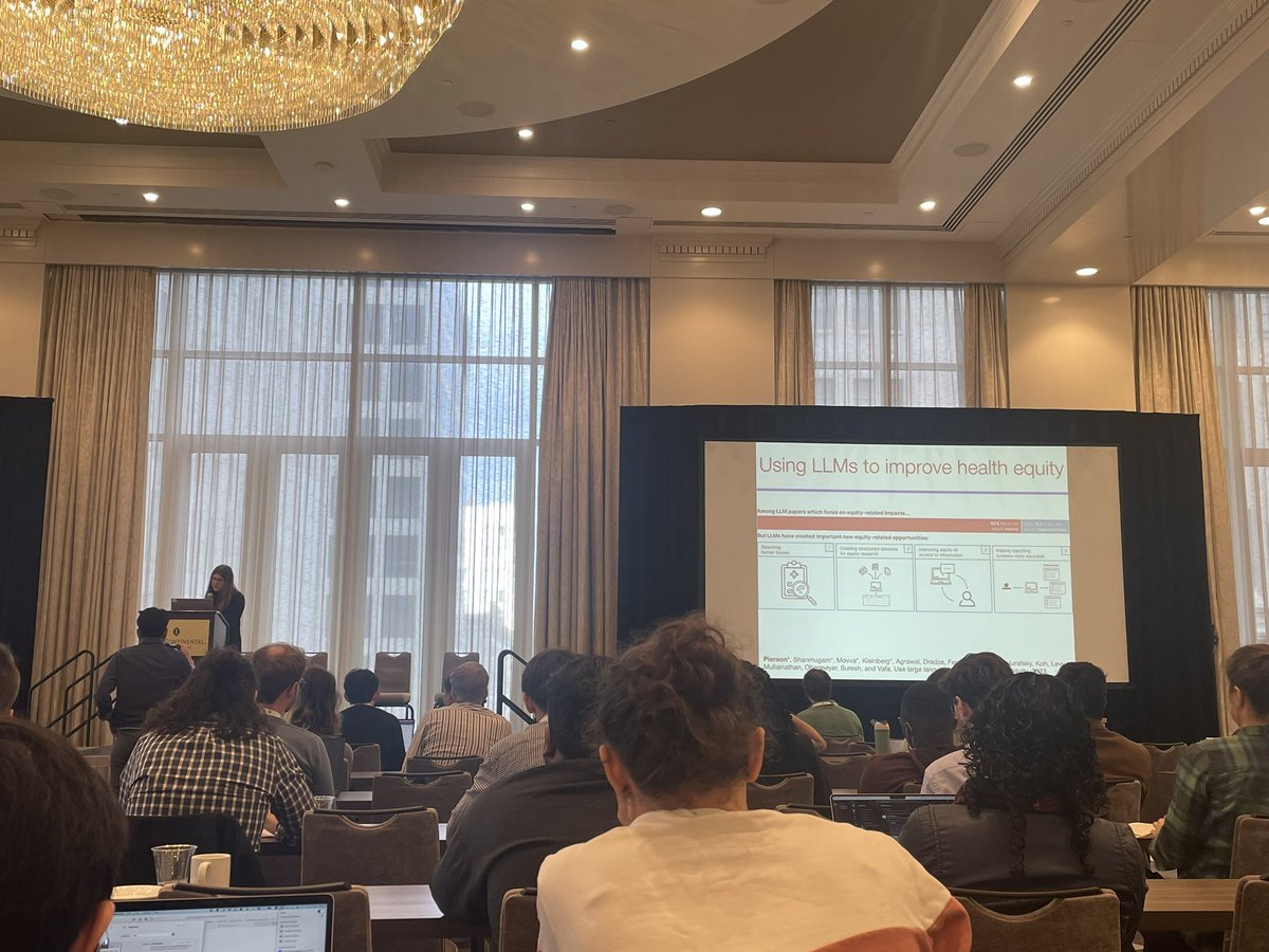 Lizzie Remfry (@lizzieremfry) on Twitter photo A call from <a href="/2plus2make5/">Emma Pierson</a> to start using #LLMs for health equity opportunities, not just the harms #ml4h2023 A call from <a href="/2plus2make5/">Emma Pierson</a> to start using #LLMs for health equity opportunities, not just the harms #ml4h2023
