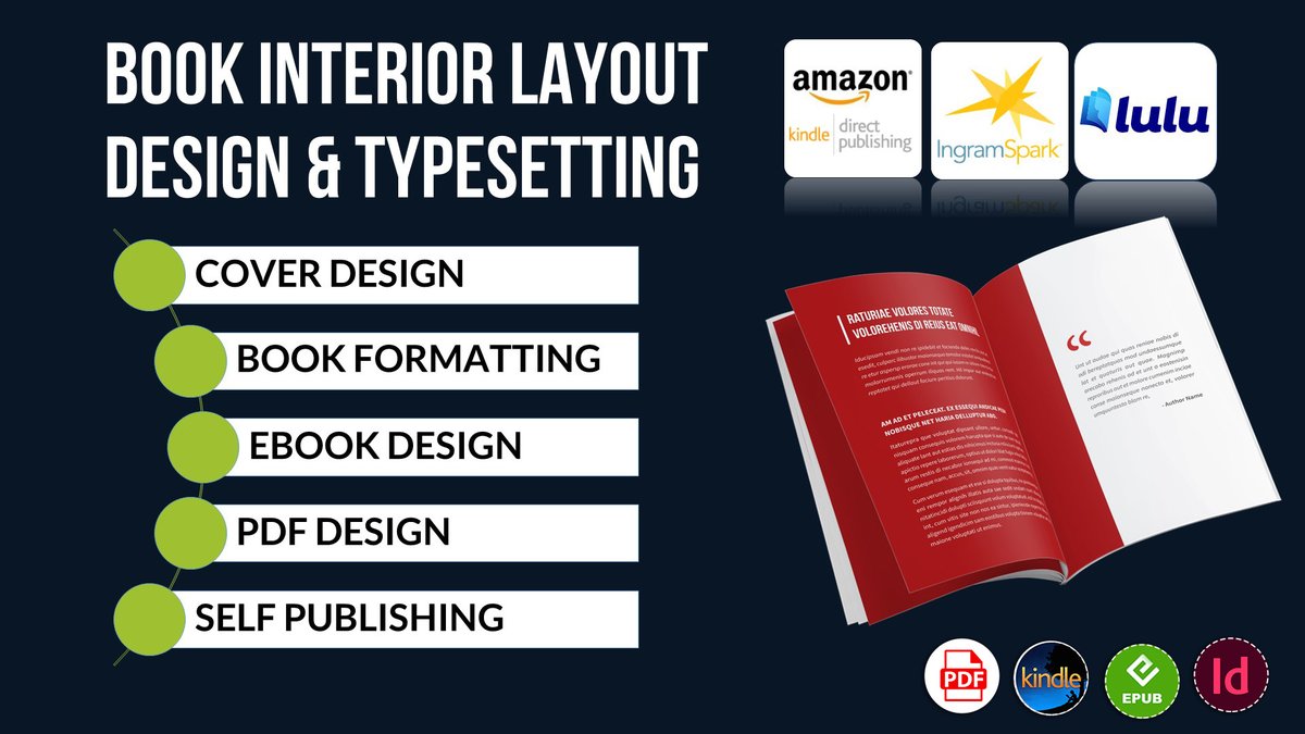 Looking for Book Interior Layout with Cover Design
Just Say Hello: goo.gl/kZTBdo
.
#bookcover #coverart #albumcover #graphicdesign #bookcoverdesign #booklayoutdesign #createspace  #bookformatting #amazonkindle #paperback #kdp #pdfdesign