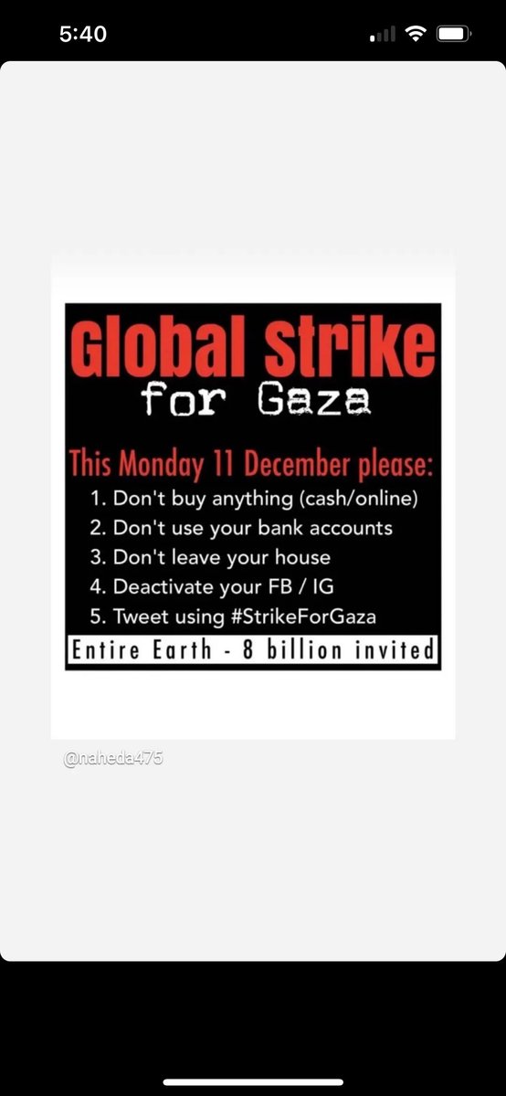 mmmojil's tweet photo. Strike For Gaza#غدا الاثنين 11 ديسمبر اضراب في كل دول العالم https://t.co/TkfJTfL1ac