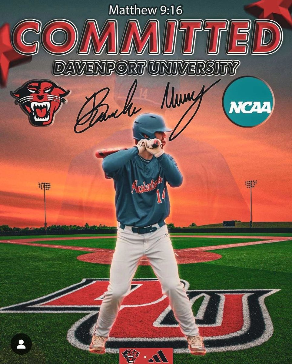 Congratulations to Braeden Mowry on his commitment to continue his baseball career at Davenport University.  So proud of this young man in his hard work and dedication to being the best student/athlete he can be. <a href="/braeden_mowry14/">Braeden Mowry</a> <a href="/DU_BSBALL/">Davenport Baseball</a> <a href="/WestMiWarriors/">West Mi Warriors</a>