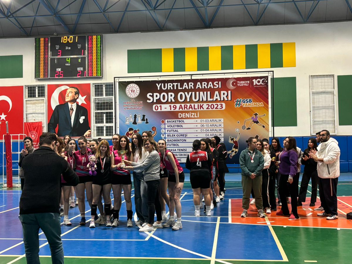 gamze6464's tweet photo. Yurtlar Arası Spor Turnuvası kapsamında yapılan Voleybol Turnuvasında 2.olan takımımızı ve katılan bütün öğrencilerimizi tebrik ediyoruz.
@omer_ilman @vildanbasbug @GSB_Denizli https://t.co/jJsgCSZTPO