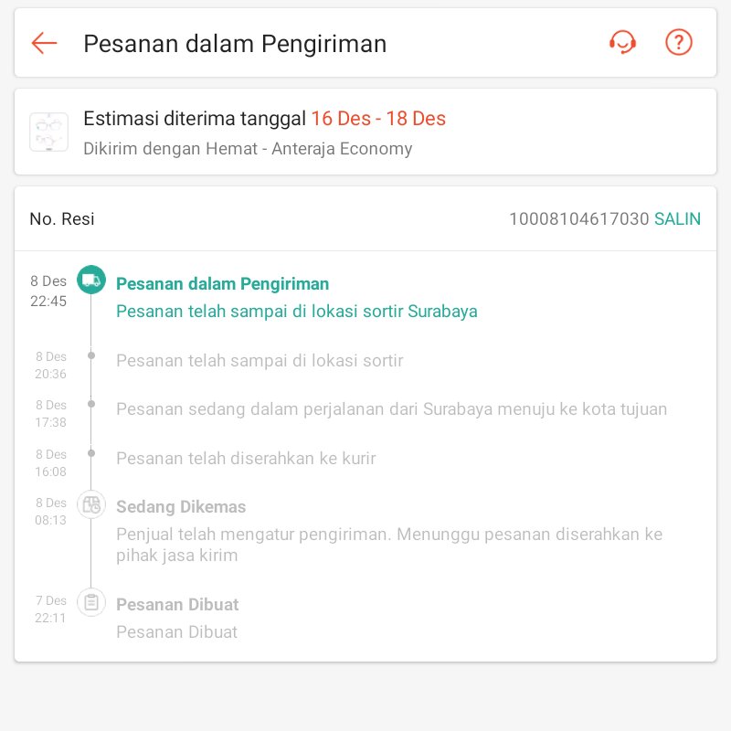 tikatikuut's tweet photo. Ni @AnterajaCare ada masalah apa sih kok bisa paket dua hari d sortir ga gerak gerak. Lama bgt oooy mana yg satu itu mau buat ngadoin temen. Biasanya jkt- jambi tu 3 hari nyampe oy https://t.co/srfkesRgk8