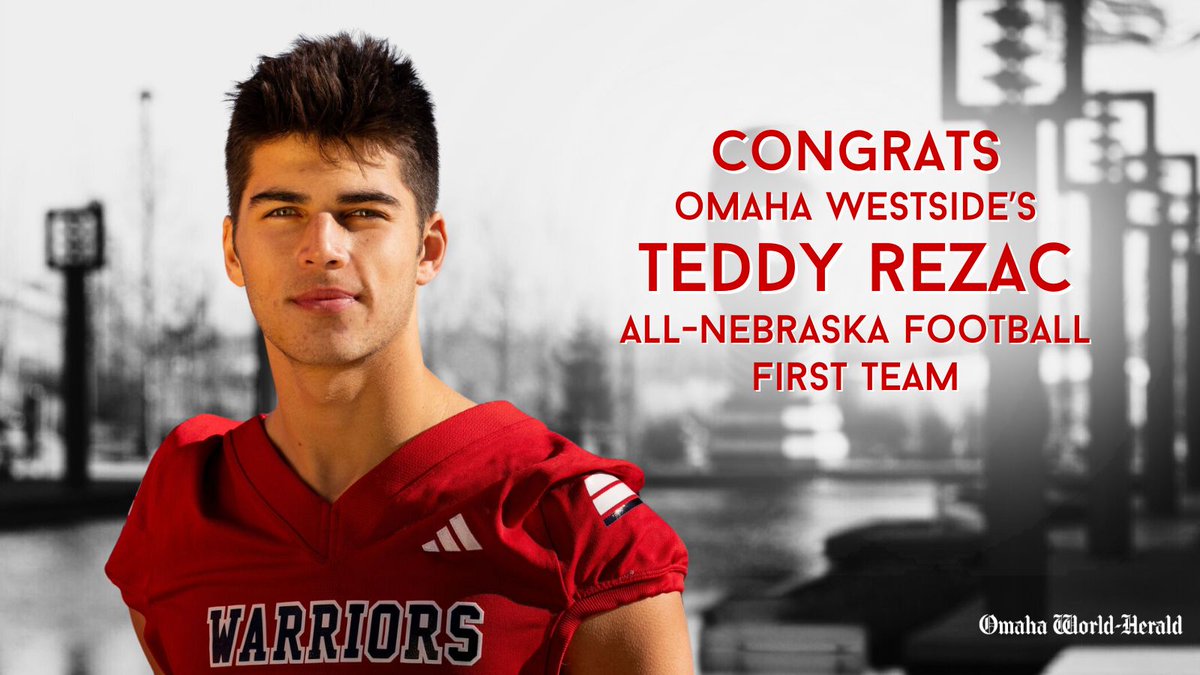 Congrats to Omaha Westside’s Teddy Rezac (<a href="/teddyrezac/">Teddy Rezac</a>) for being selected to the 2023 All-Nebraska football team!

Meet the team: omaha.com/sports/high-sc… #nebpreps <a href="/WHS_WarriorFB/">Omaha Westside Warrior Football</a>