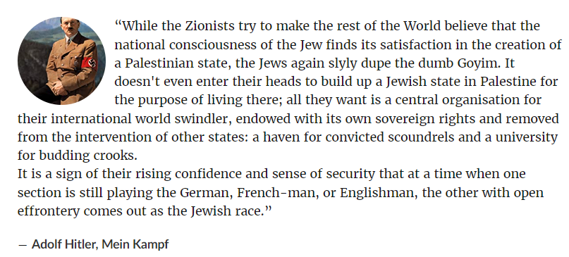 Lucas_Gage_'s tweet photo. Nope.

The end game of Judaism is Zionism. Although you could find some similarities between Nazism and Zionism, they are not even close to the same spirit. 

Again, the "anti-Zionist Jews" try to scapegoat Europeans for the sins of their satanic brethren in Israel. https://t.co/wvcDRYAODh
