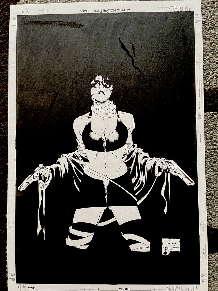 jpalmiotti's tweet photo. ORIGINAL LINE art for a cover for PAINKILLER JANE by Joe Quesada and yours truly. Going for fully graphic here. Joe kicking ass as usual. @paperfilms1 @JoeQuesada #Eventcomics #Paperfilms https://t.co/TAnnz7zIyz