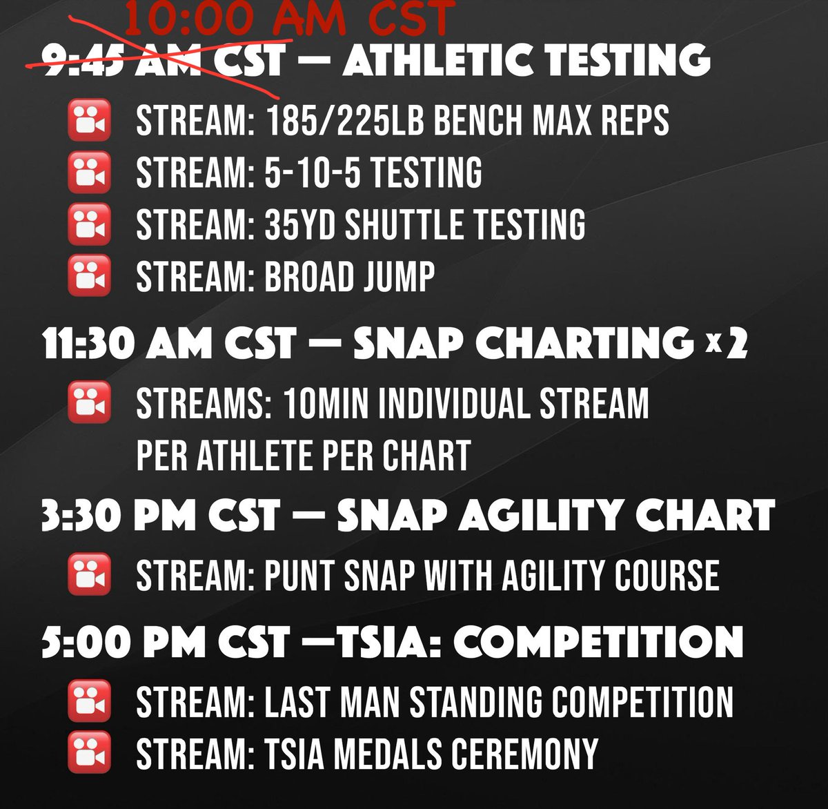 Nolan's Long Snapping (@nolanowenls) on Twitter photo 🚨#TSIALIVE is getting started up‼️
📆TODAY, DEC. 10, 2023
🎥 185/225 BENCH UP FIRST!
🎥Coaches — tune into <a href="/NolanOwenLS/">Nolan's Long Snapping</a> on X, YouTube, or Facebook to watch TRANSFER, JUCO, 2024, & 2025 #LongSnappers LIVE!
#NolansLongSnapping #DawgDen #NolansDawgDen #LongSnapping #LongSnap 🚨#TSIALIVE is getting started up‼️
📆TODAY, DEC. 10, 2023
🎥 185/225 BENCH UP FIRST!
🎥Coaches — tune into <a href="/NolanOwenLS/">Nolan's Long Snapping</a> on X, YouTube, or Facebook to watch TRANSFER, JUCO, 2024, & 2025 #LongSnappers LIVE!
#NolansLongSnapping #DawgDen #NolansDawgDen #LongSnapping #LongSnap