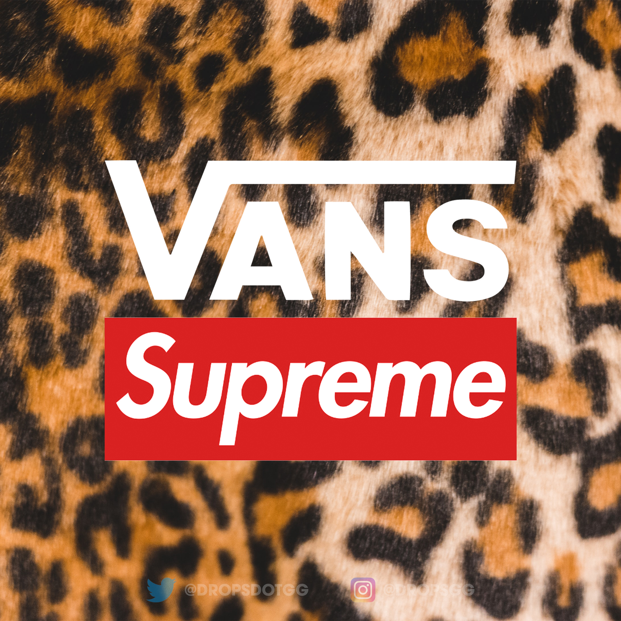 Supreme vans leopard print cheap