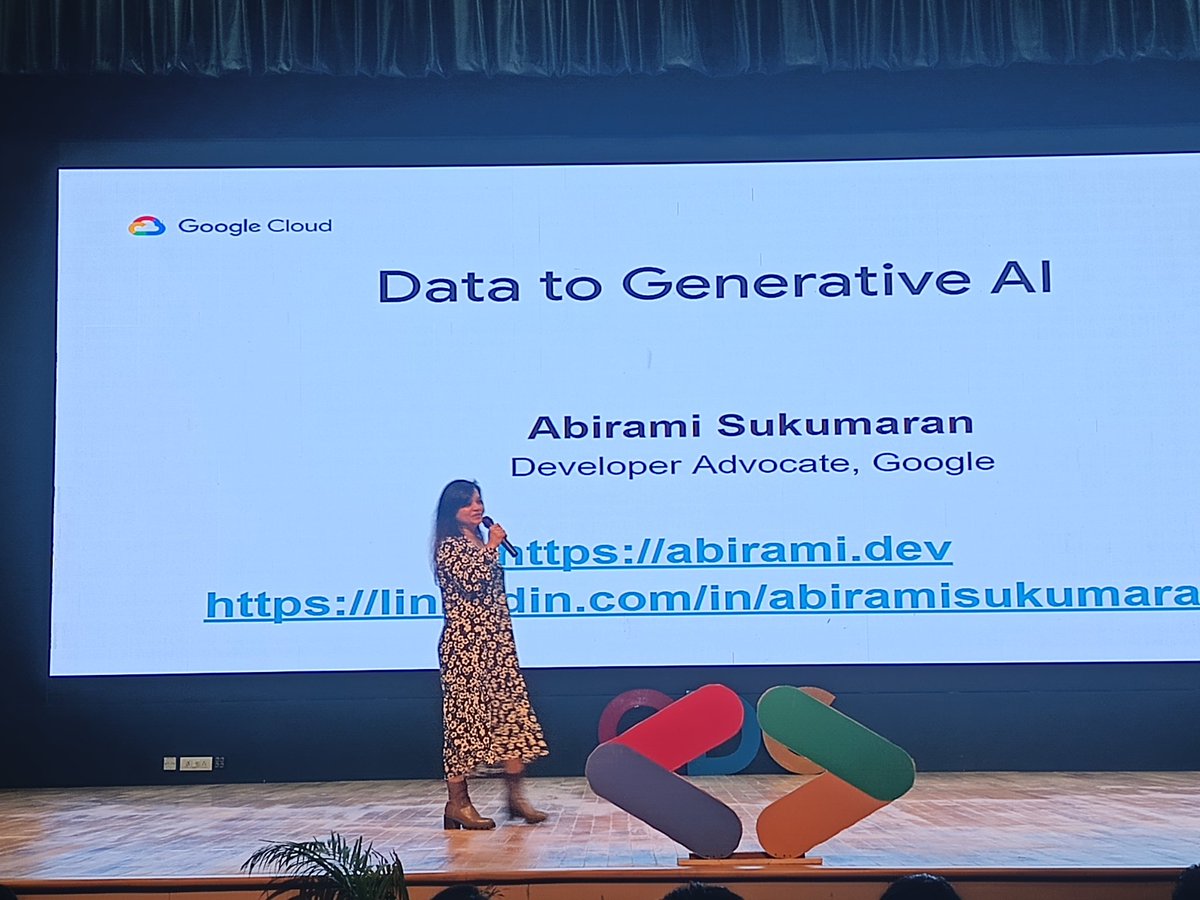 tweet__Anish's tweet image. Amazing session on Generative AI by @AbiramiSukumara at DevFest Chandigarh '23!

@gdgchandigarh
#devfest23
#devfestchandigarh
#gdgchandigarh
#wtmchandigarh