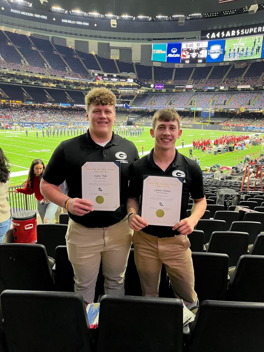 I am extremely blessed to have received Academic All-State. Thank you <a href="/LHSAAsports/">LHSAA</a> for the recognition!