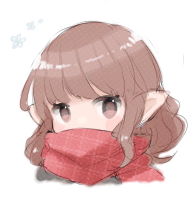 「brown eyes plaid scarf」 illustration images(Latest)