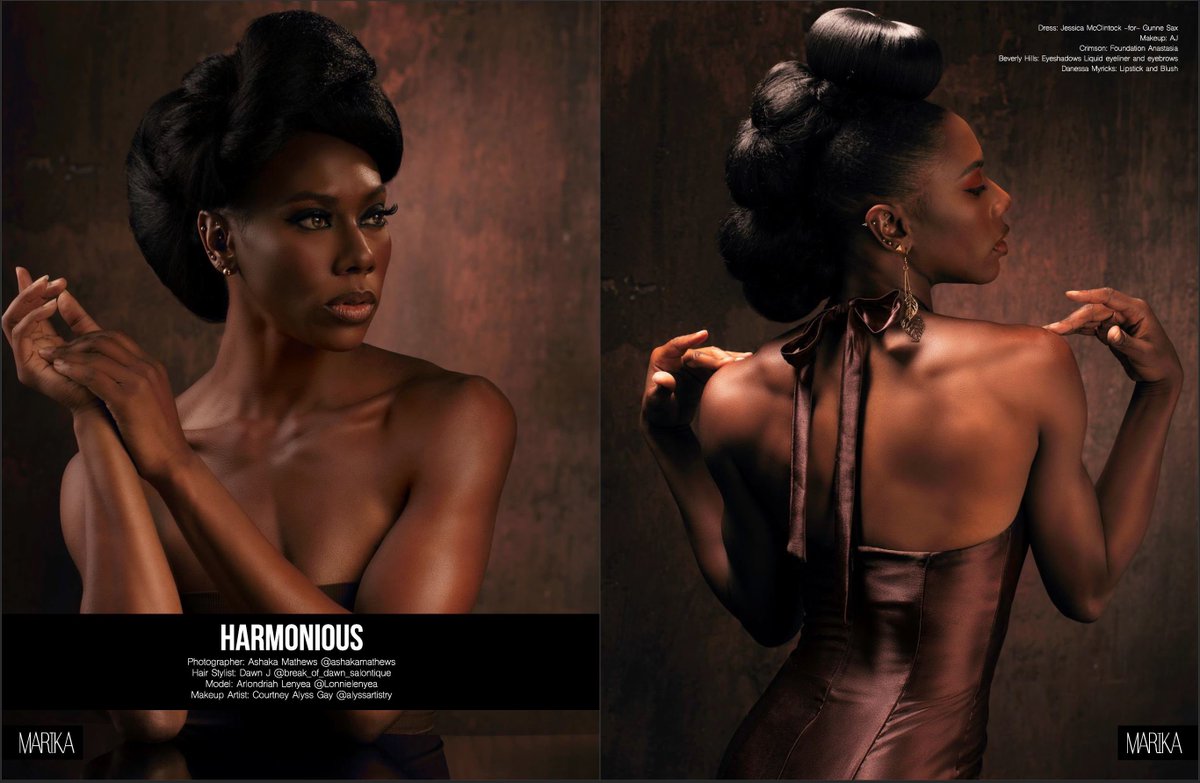 🎂It’s my Birthday♐️🥳🤸🏾‍♀️💦…& we’re published‼️📖 HARMONIOUS for Marika Magazine COVER & 4-page spread in the October Hair Issue. This was my first time getting to be Creative Director for my own photoshoot! 🥹🤭 I knew I had a really cool concept for dramatic, avante garde