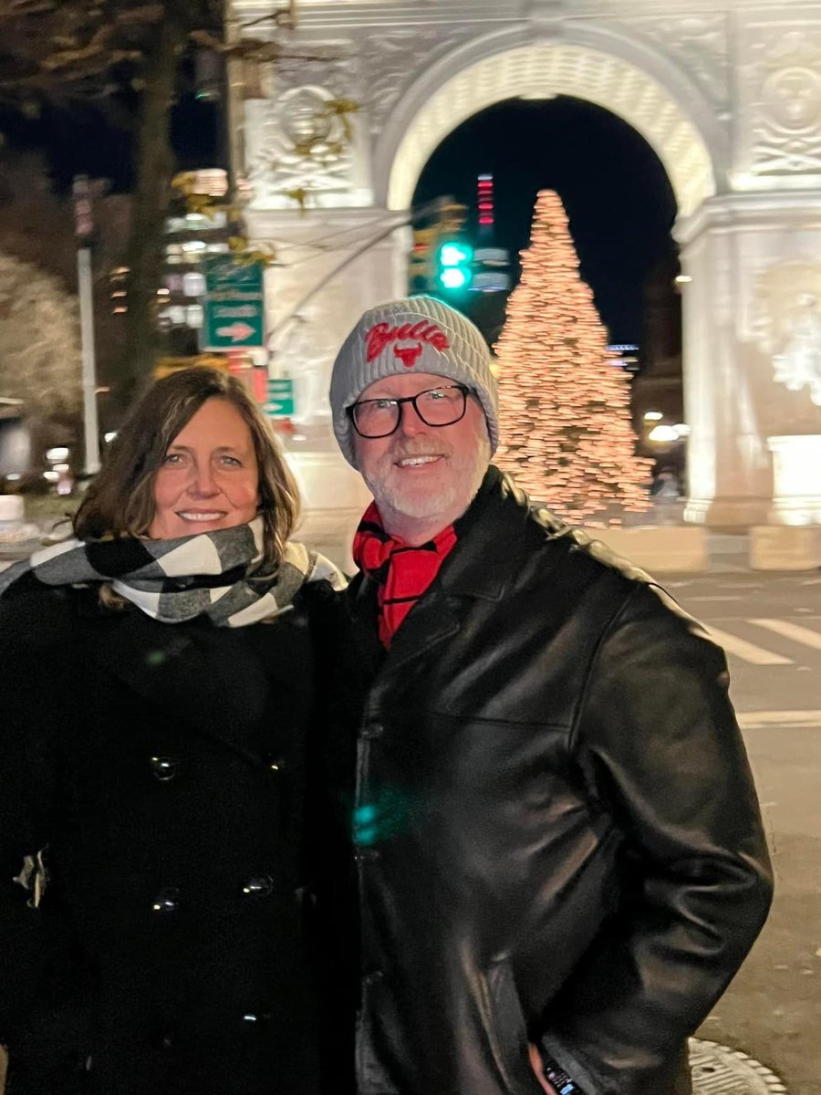 #SuziQ & I were sitting at a bar last night, and the bartender was poking fun at us for being dressed in the same festive sweater. Then we told her that we’ve been together for 40 years: “You’re so lucky you have such a good husband.” No. It isn’t luck. All these years later