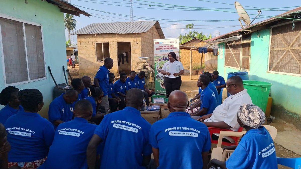 GoshenGlobal's tweet photo. We're empowering communities to achieve lasting outcomes ,focusing on financial stability and smart agriculture practices. With support from #Terrafund GGV has established five community-based VSLAs in the Wassa East DistrictAssembly;Aboaboso, Akrofi, Krobo, Essaman and Jerusalem https://t.co/3PIgWXCeHn