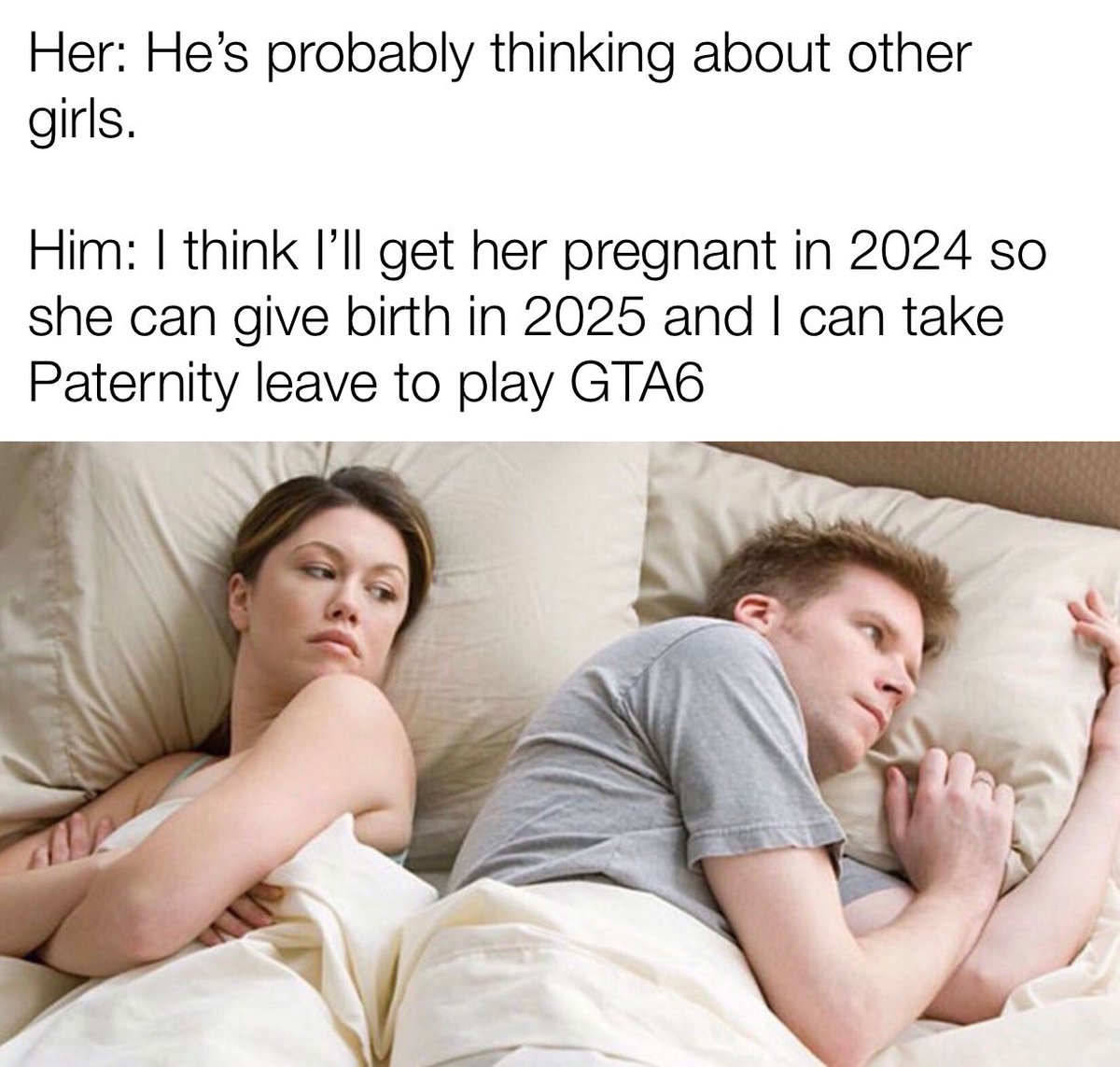 FunnyMemesorg's tweet photo. lol #RelationshipHumor #GamerThoughts #PaternityLeavePlans #GTA6Countdown #CoupleMemes #GamingLife #ThinkingOutLoud #FunnyMemes #JustForLaughs #VideogameHumor https://t.co/Yh03WJd69p