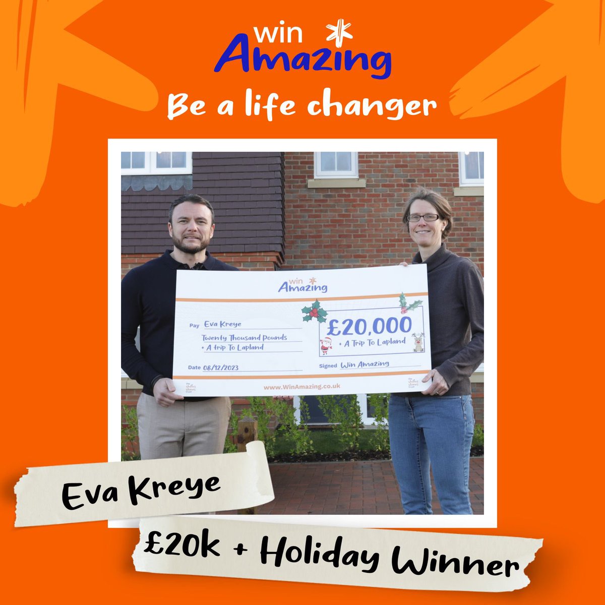 bradjonestjjt's tweet photo. Exciting news: Eva is our second ever Early Bird winner! Eva has just won a fantastic £20k TAX-FREE prize plus a £5k trip to Lapland! 💰🌟

Now, it's your turn! Enter our December draw by 31st December for a chance to win a luxurious Land Rover Discovery.

https://t.co/kgBKMtE69y https://t.co/v3Ev676Ho4