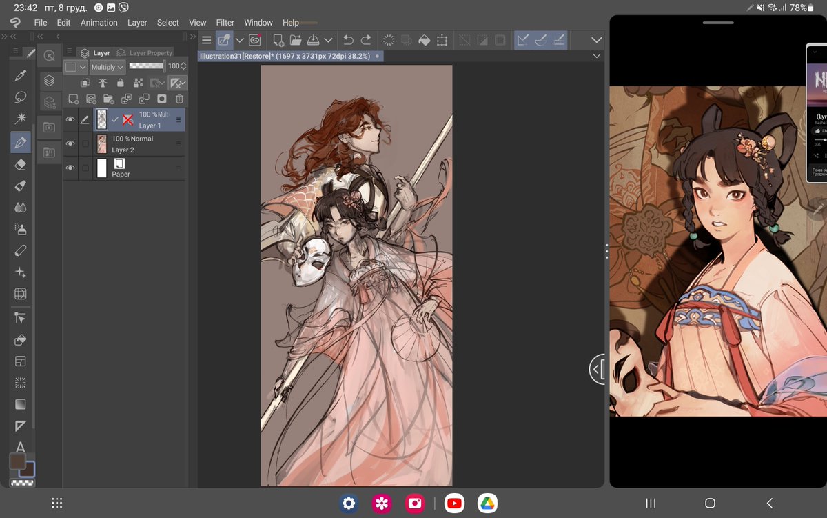 Maron_Anastasia's tweet photo. Draft/in-process screenshots as #NoAI proof. #realart #artist #process #draft #sketch #artproof https://t.co/Y7o0QNq4Vw