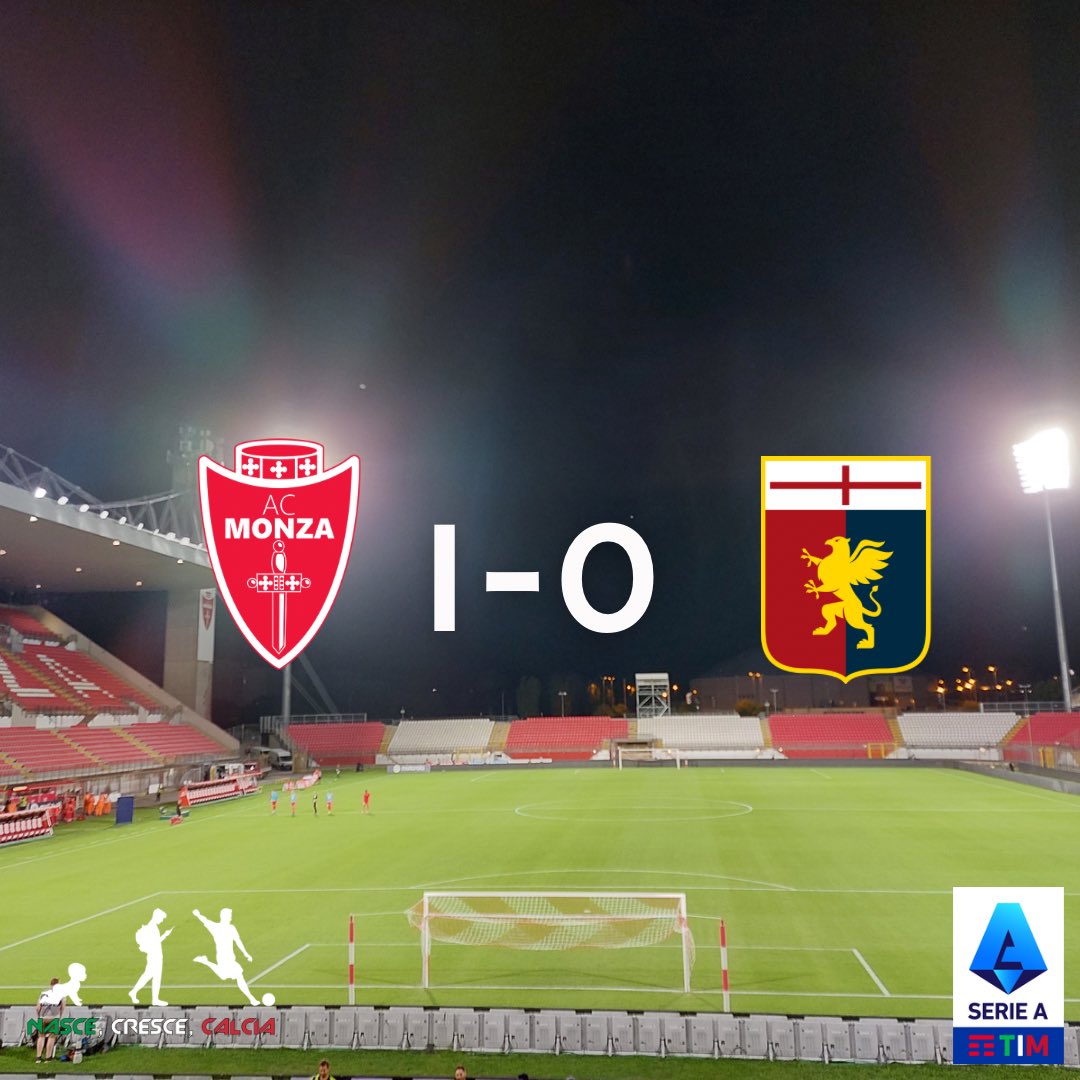 NCCALCIA's tweet photo. 🕗 FINE PARTITA‼️

#SerieA 🇮🇹

⚪🔴 #Monza 1-0 #Genoa 🔴🔵

⚽️ 83' #DanyMota ⚪️🔴

#MonzaGenoa #MONGEN #NasceCresceCalcia https://t.co/GyWk3ZDpUJ