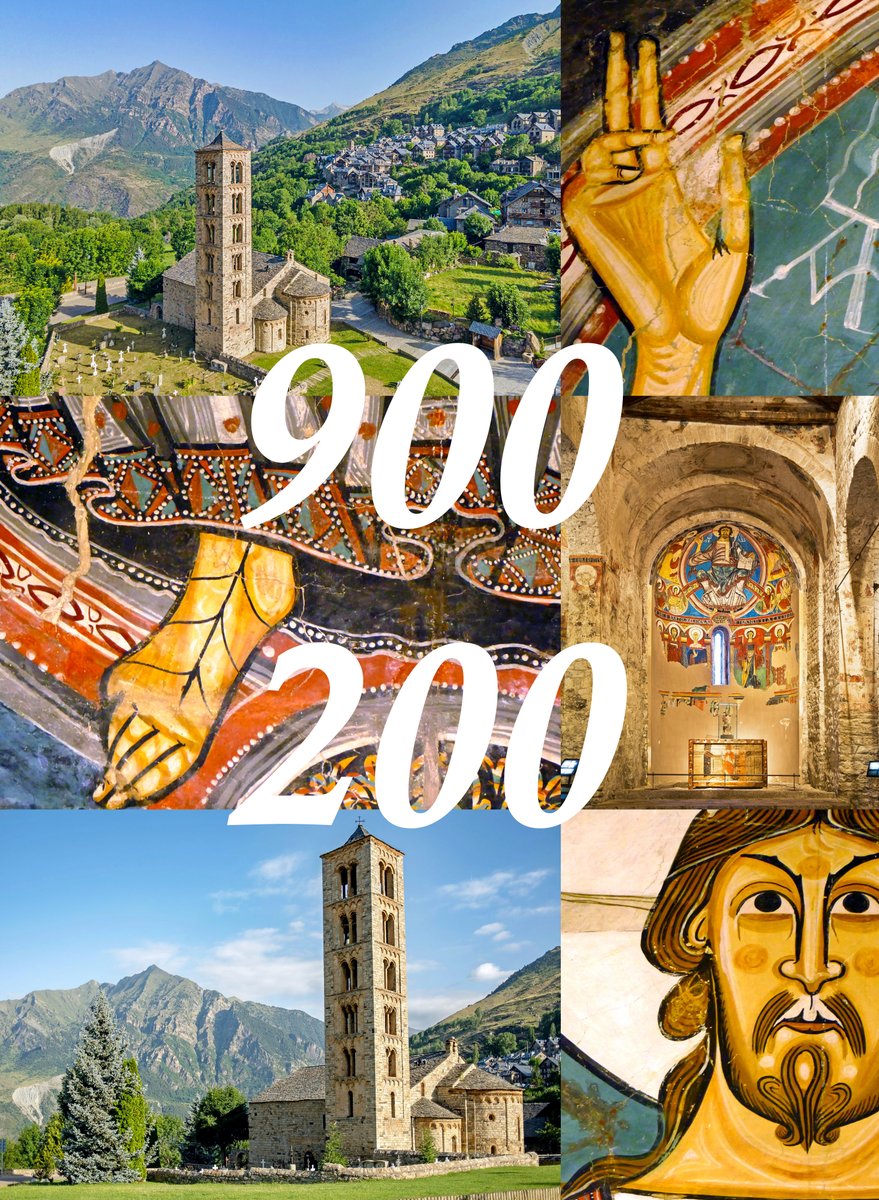Avui Sant Climent de Taüll fa 900 anys. 🎂 L'església més icònica del romànic català fou consagrada #taldiacomavui de 1123 (però del calendari julià que equival al pròxim dia 17) i això és un fil de 200 tweets pel seu 900è aniversari, amb Lluís Domènech i Montaner de convidat. ✋