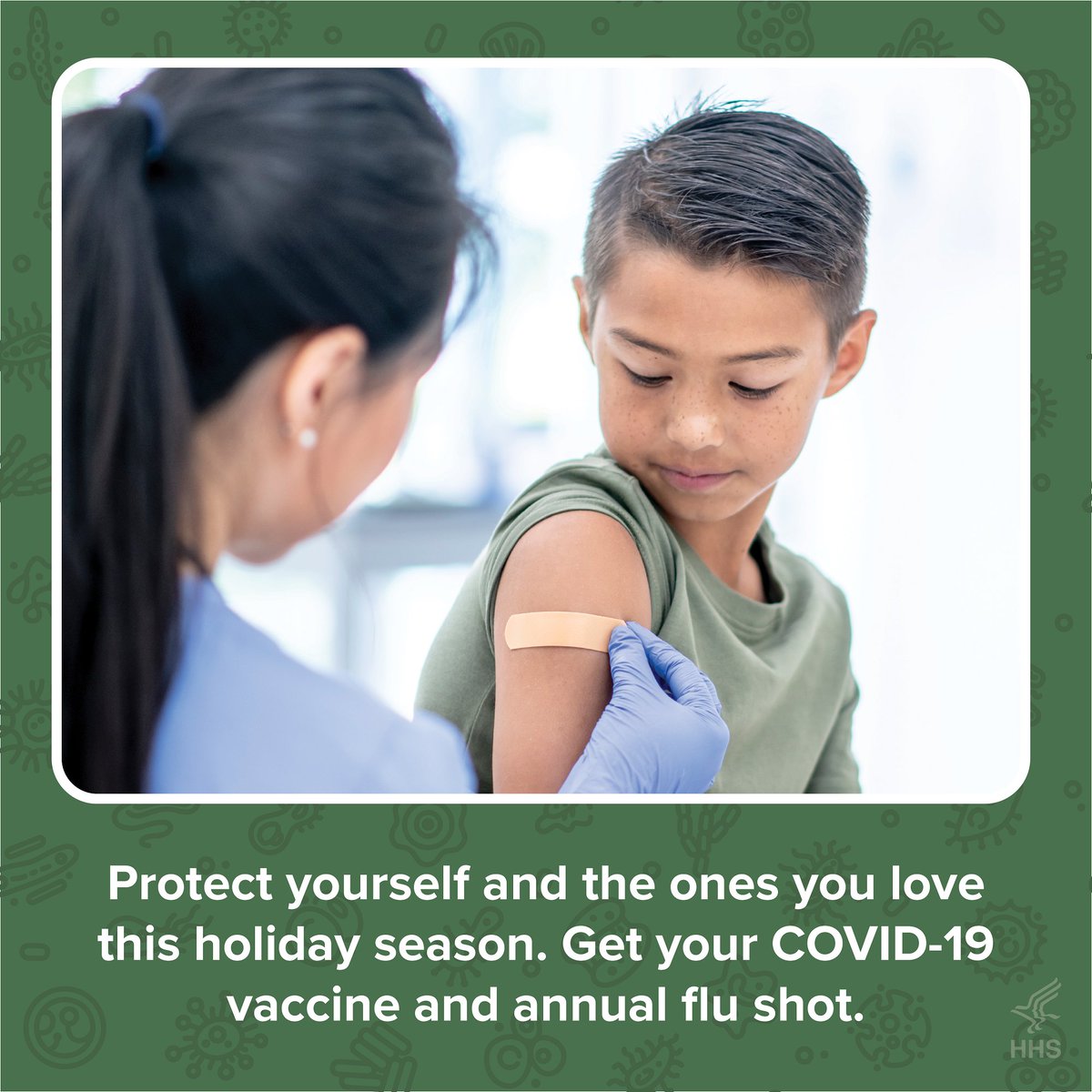 CDCgov's tweet photo. The only thing we want you to spread this holiday season is love and cheer. Prevent the spread of #flu, #COVID, and #RSV by getting vaccinated.

Visit https://t.co/2akIUZ14Rd to find a vaccine near you. https://t.co/GUllDqrZ7x