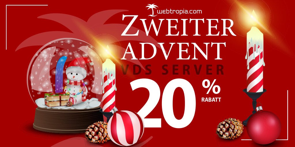 webtropia's tweet photo. 🕯️🎁 Der 2. Advent wird noch besser! 🎉 Hol dir jetzt 20% Rabatt auf alle VDS bei https://t.co/uPlKO2JKhF ! Nutze den Code WT-ADVENT-2 an der Kasse und genieße unsere leistungsstarken Virtual Dedicated Servers zu einem festlichen Preis . 🚀💻 Frohe Adventszeit! #AdventSpecial https://t.co/Oh2Ln3Ly3X