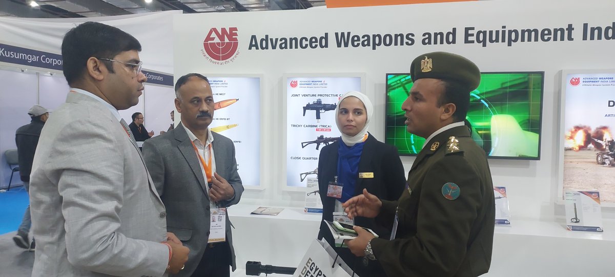 Day 2: Delegates and leaders from Egypt Armed Forces, Middle Eastern and African countries engaging with AWEIL over our diverse product profile and capabilities.@DefProdnIndia