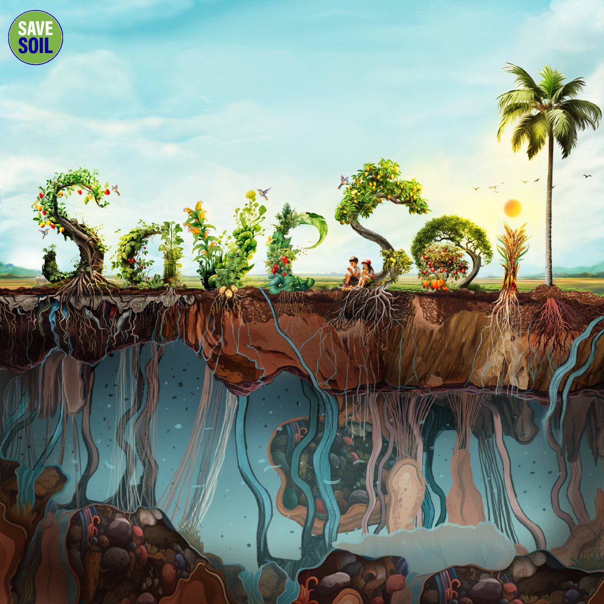 RishisPM's tweet photo. Healthy soil plays a vital role in climate regulation by storing and releasing
water and nutrients. Let's Save Soil for a stable and resilient climate.
https://t.co/Xji8PeLDZJ 
#SoilForClimateAction #SaveSoil #COP28    #ConsciousPlanet @COP28_UAE  @cpsavesoil @SadhguruJV https://t.co/zc64QS54Qg