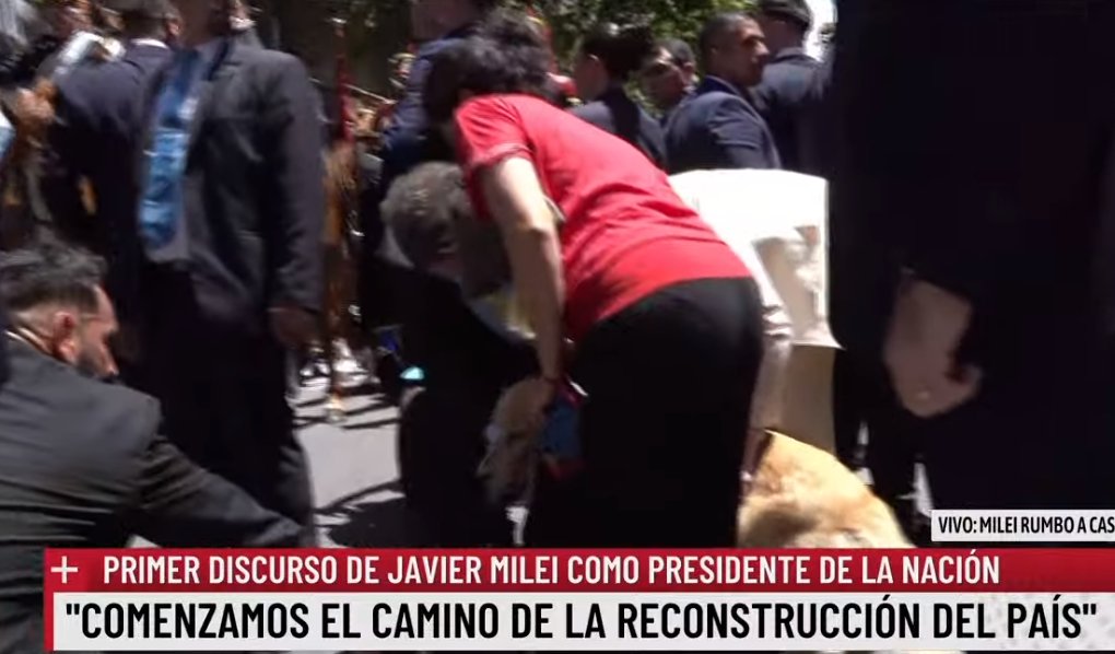 ElTrumpista's tweet photo. 🚨 PRESIDENTE MILEI BAJÓ DEL AUTO PARA ACARICIAR A UN PERRO GOLDEN https://t.co/GFVPfU92f3
