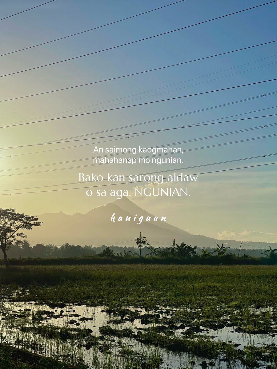 KaniguanMo's tweet photo. Dae ka magparahanap nin sarong bagay na mayo sa atubangan mo. Sa kakahanap mo, nalilingawan mong maghiling sa harani. 💚 https://t.co/1BOkdmkC5W