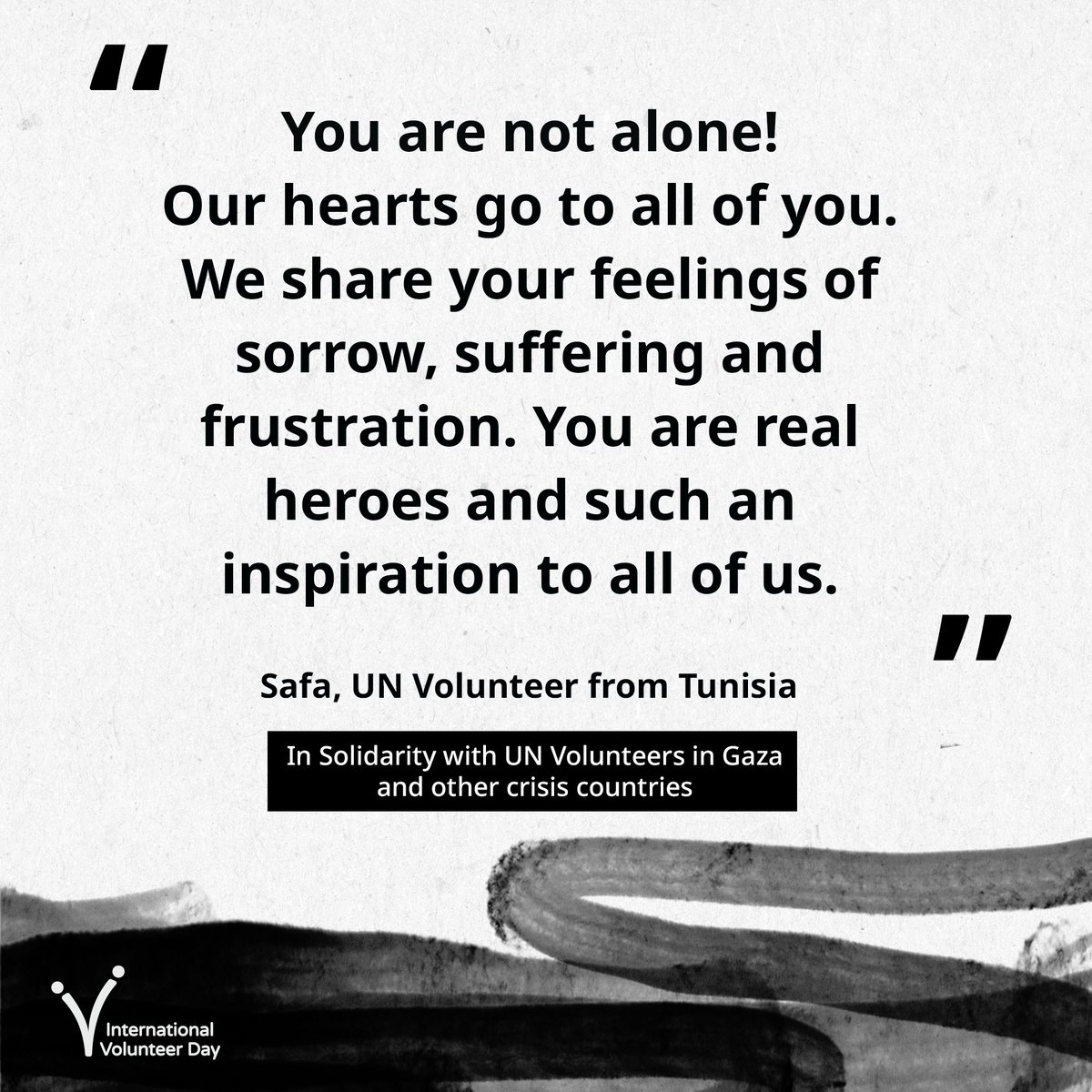 UNVArabStates's tweet photo. UN Volunteers in the Arab States come together to express deep empathy and compassion in solidarity with UN Volunteers in Gaza and other crisis countries.
#IVD2023 #VolunteersInCrisis #MessageOfSolidarity https://t.co/Jx7BH0yQD8