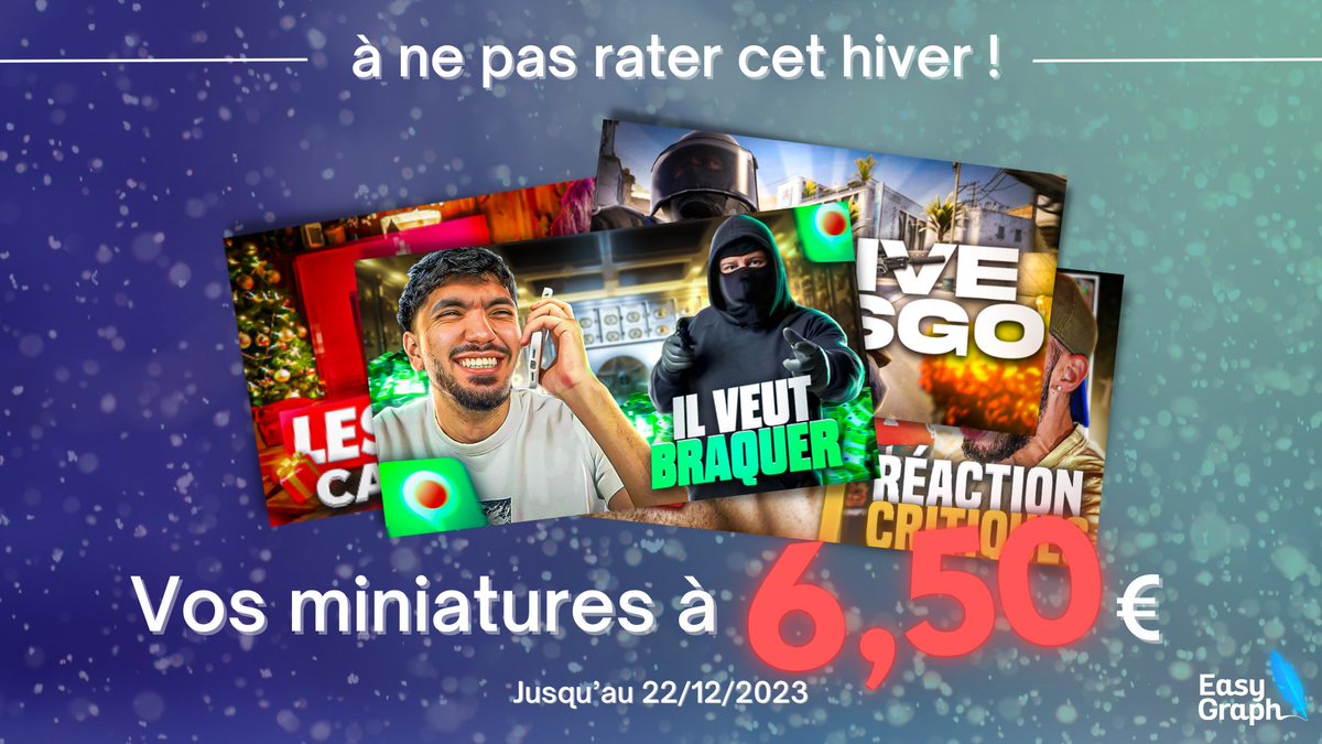 easygraphfr's tweet photo. Profitez des petits prix pour vos contenus hivernaux jusqu'au 22/12/2023 !❄️ https://t.co/x8CI7qGyx9