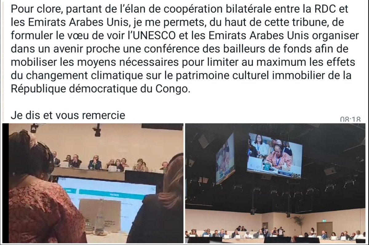 KATHUNGU FURAHA EST REVENUE AU PAYS APRÈS AVOIR PLAIDÉ POUR LA PROTECTION DU PATRIMOINE À DUBAÏ

Invitée à la Cop28, la ministre de CAP a joué déjà son rôle de defenseuse du Patrimoine Culturel Congolais, en demandant,pour bientôt,une réunion entre les EAU et L'UNESCO sur la RDC