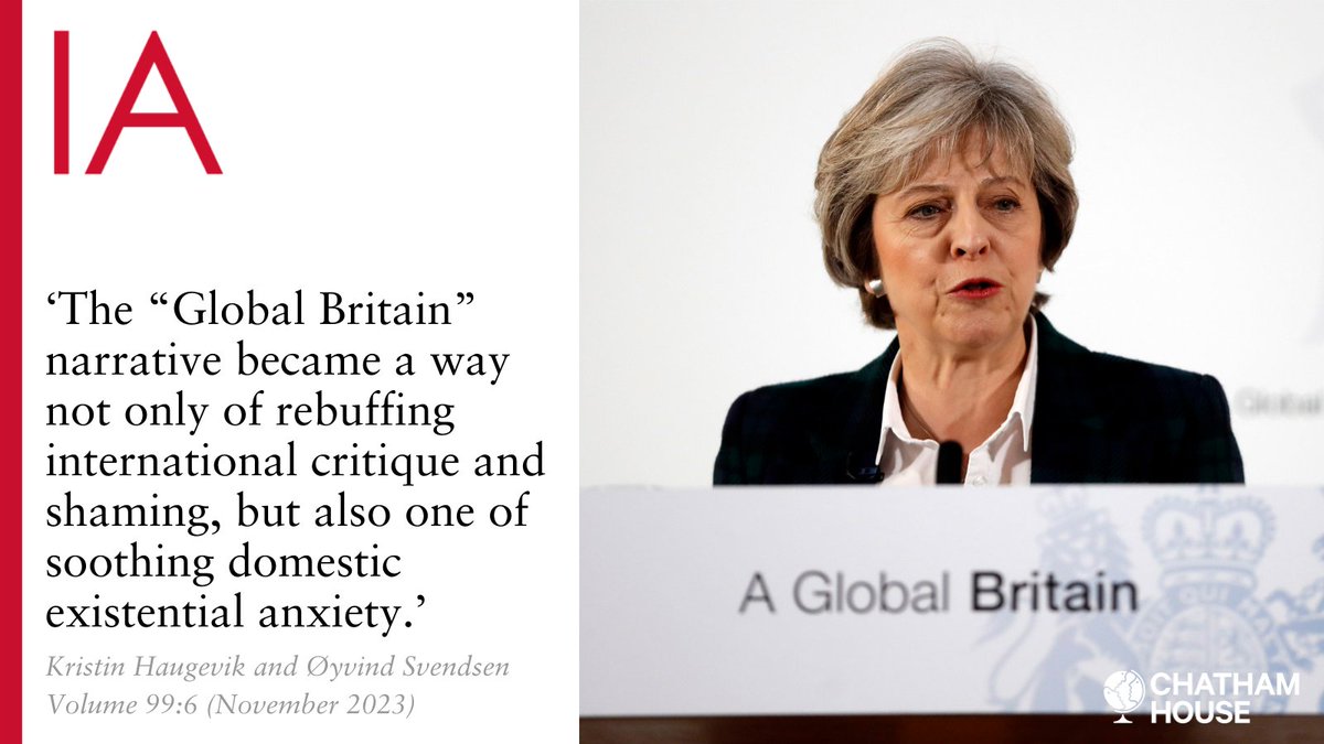 International Affairs (@iajournal_ch) on Twitter photo Why did Theresa May introduce 'Global Britain' 🇬🇧 during the Brexit referendum?
<a href="/kristinhaugevik/">Kristin Haugevik</a> & <a href="/OyvindSvendsen/">Øyvind Svendsen</a>’s article shows that #GlobalBritain emerged as a way to soothe domestic existential anxiety in the post-Brexit years.
Read #free here: doi.org/10.1093/ia/iia… Why did Theresa May introduce 'Global Britain' 🇬🇧 during the Brexit referendum?
<a href="/kristinhaugevik/">Kristin Haugevik</a> & <a href="/OyvindSvendsen/">Øyvind Svendsen</a>’s article shows that #GlobalBritain emerged as a way to soothe domestic existential anxiety in the post-Brexit years.
Read #free here: doi.org/10.1093/ia/iia…