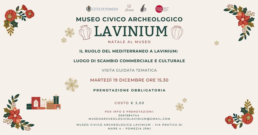 #Pomezia #MuseoLavinium Non perdete i prossimi due appuntamenti! Per info: 0691984744 museoarcheologicolavinium@gmail.com