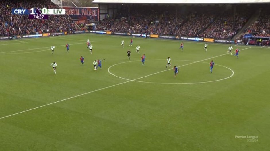 davidlynchlfc's tweet photo. I’ve said it before and I’ll say it again, referees have no chance. A yellow card here has been deemed controversial for no reason other than that it harmed an underdog. Managers, players and pundits really need to reflect on the discourse around officials. It’s out of hand. https://t.co/ll7iYryQSM