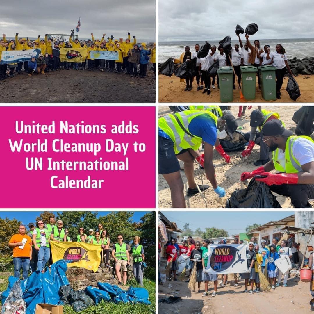 ErvinShehajGLA's tweet photo. 🌍 Exciting news! 🎉 World Cleanup Day is now officially on the UN Calendar starting from 2024! 🗓️ Join us in this global movement for effective waste management and positive change. 🌐 Read more: https://t.co/D7F5vXiHul #WorldCleanupDay #UnitedNations #LetsDoitWorld #UNCalendar https://t.co/DoUnEzTlRp