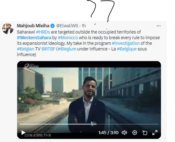 BreikaBeiba's tweet photo. Always disturbing to see ppl that have no political legitimacy over former #WesternSahara territory taking the lead to spread algerian rhetoric on WS territory. #CODESA is composed of ppl that have 0 legitimacy over WS territory. #FACT
#SaharaOccidental
#RTBF #RTBFGate
#HRC55 https://t.co/noUYnIvTyE