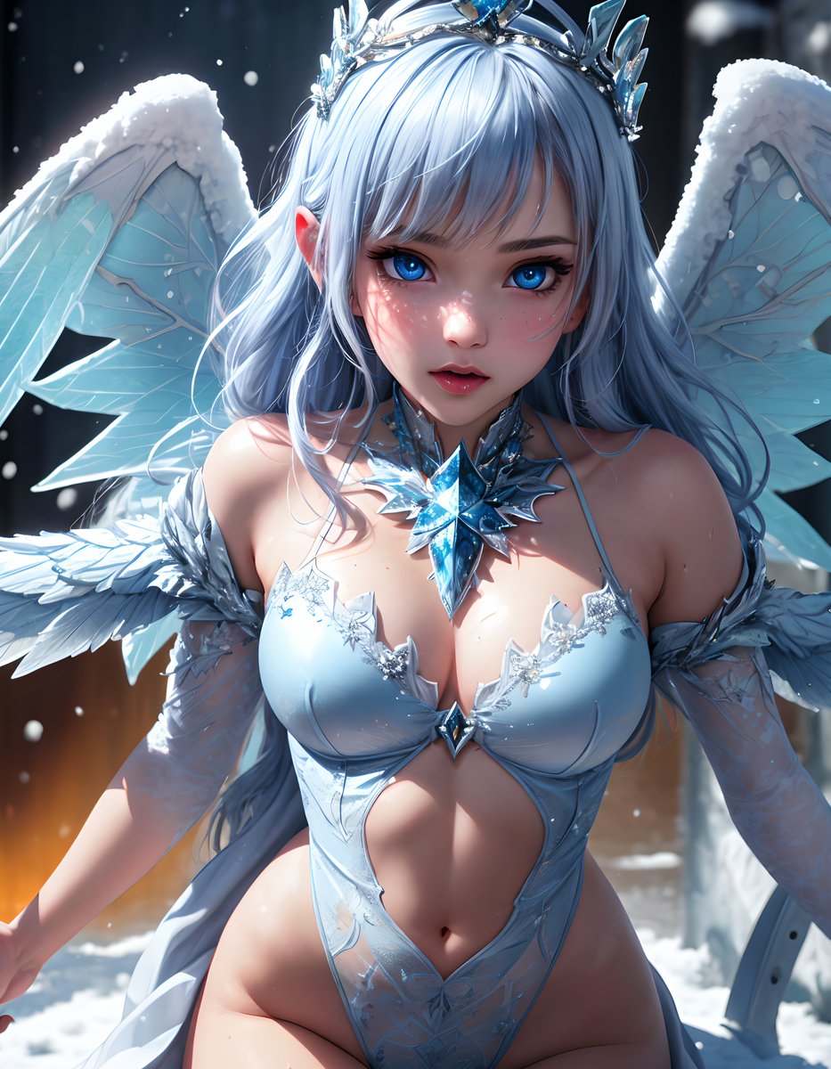 "Don't worry I wont melt away😉"

Submission for <a href="/naughty_skynet/">NaughtySkynet</a>'s #SnowFAIry challenge!

#AIart #AIArtwork #AIイラスト #aiartcommunity #stablediffusion #lewdart #anime #animegirl #booba #AIgirl