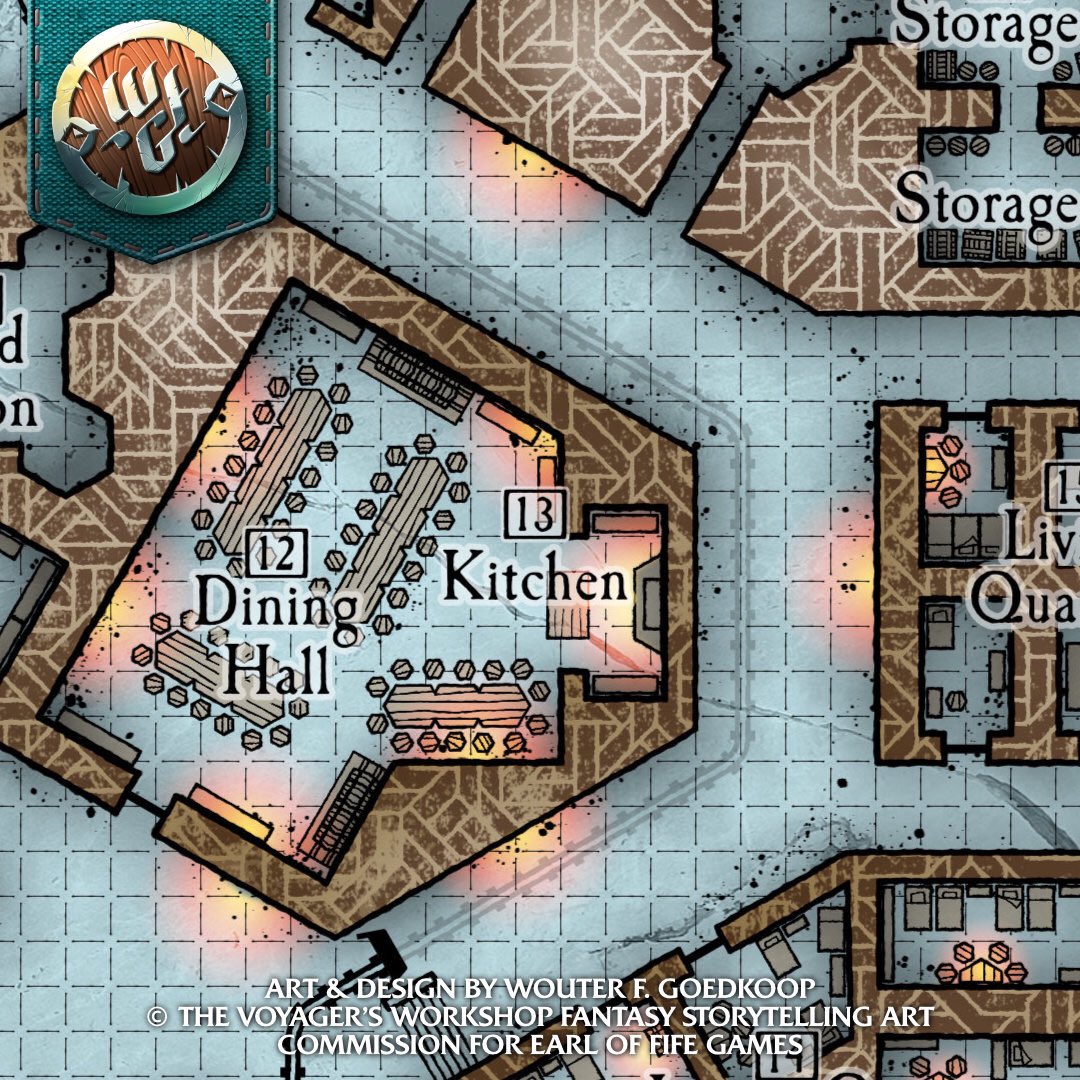 wfgWorkshop's tweet image. The Third Hall of Splendor, a top down #dungeonmap to be featured in Earl of Fife Games’s upcoming #ttrpg book Dungeons Deep and Caverns Old: Secrets of the Sacred Stone!

#fantasymaps #rpg #mapmaking #fantasyart #indiegame #dungeoncrawl #cartography #commission #noai