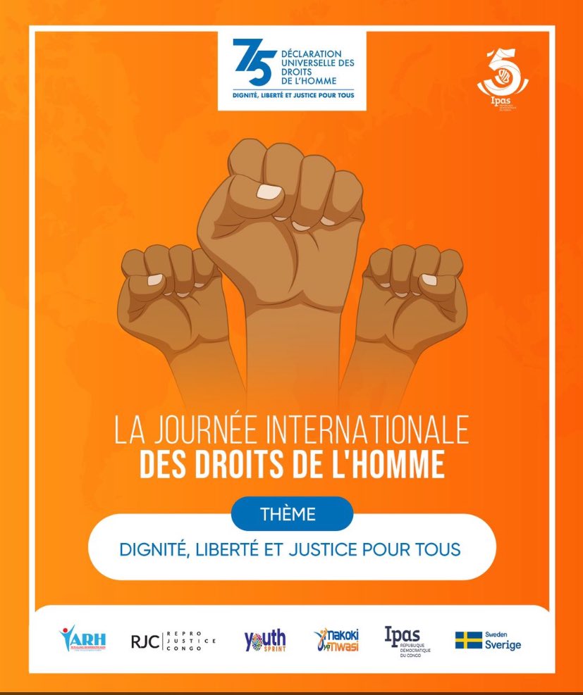 #16jours4makokiyamwasi ,ainsi pour clore la sensibilisation sur les droits humains spécifiquement  ceux de la femme nous rappelons que le respect de la dignité humaine est la regle d’or pour un monde égalitaire.@IpasRDC ,<a href="/Mulunda_JC/">J-Claude MULUNDA</a> ,<a href="/ReprojusticeRDC/">Repro Justice Congo</a> ,<a href="/yarhdrc/">Youth Alliance for Reproductive Health▪YARH | DRC</a>
