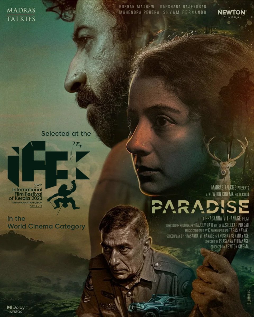 Stealing the spotlight and the heartwarming reactions of the audience at the #IFFK2023✨ Elated to have #Paradise selected and screened at the @iffklive on 9th December! @prasannavith @NewtonCinema #IFFK #28IFFK