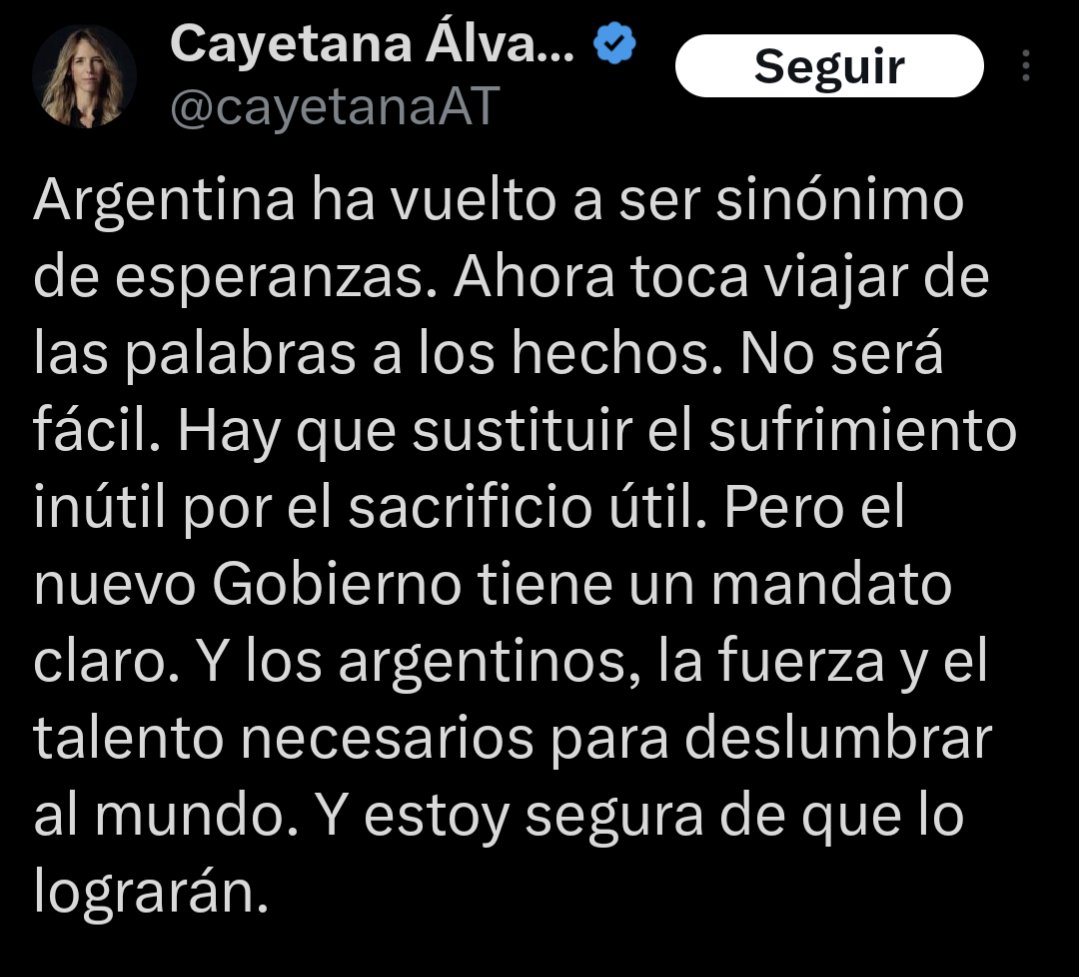 Cayetana está muy contenta con la victoria de Milei, pero "por lo que sea" prefiere seguir viviendo en la dictadura  socialcomunista española.