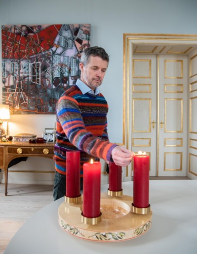 Crown Prince Frederik of Denmark lights the second candle of advent.  #advent #denmark #danmark #europeanroyals