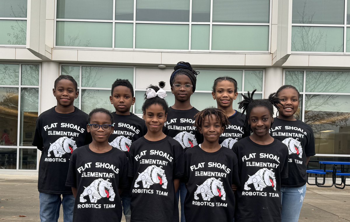 FlatShoals_ES's tweet photo. We are so excited to announce that our first year at the @firstlegoleague tournament, Team Flat Shoals earned the Core Values Award! This team worked really well together. @ChambleeHigh @DeKalbSchools @dcsdctae Congratulations Team Flat Shoals! 🏆🏆🏆 https://t.co/BXPqtKu9XD