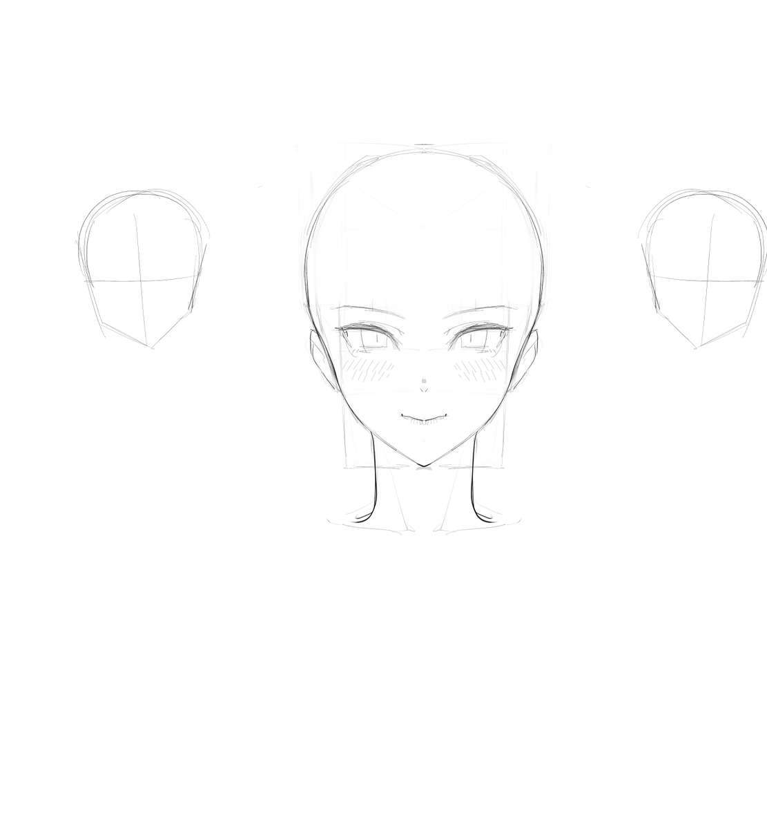 顔の作例のために今日描いたやつら 