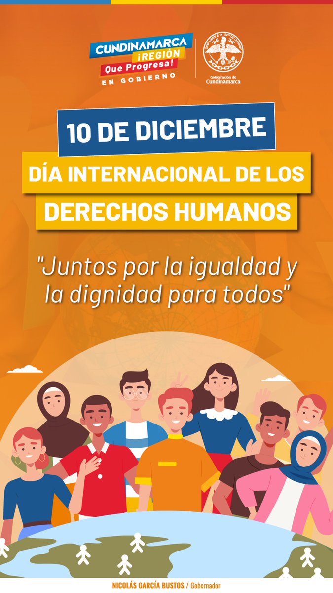 SecGobCundi's tweet photo. ¡Celebremos el #DíaDeLosDerechosHumanos! 🌍✨ Únete a la causa por la igualdad y la dignidad para todos. Hoy y siempre, hagamos del respeto y la justicia los pilares de nuestra convivencia. #Cundinamarca #RegiónQueProgresa https://t.co/marcD3WGYk