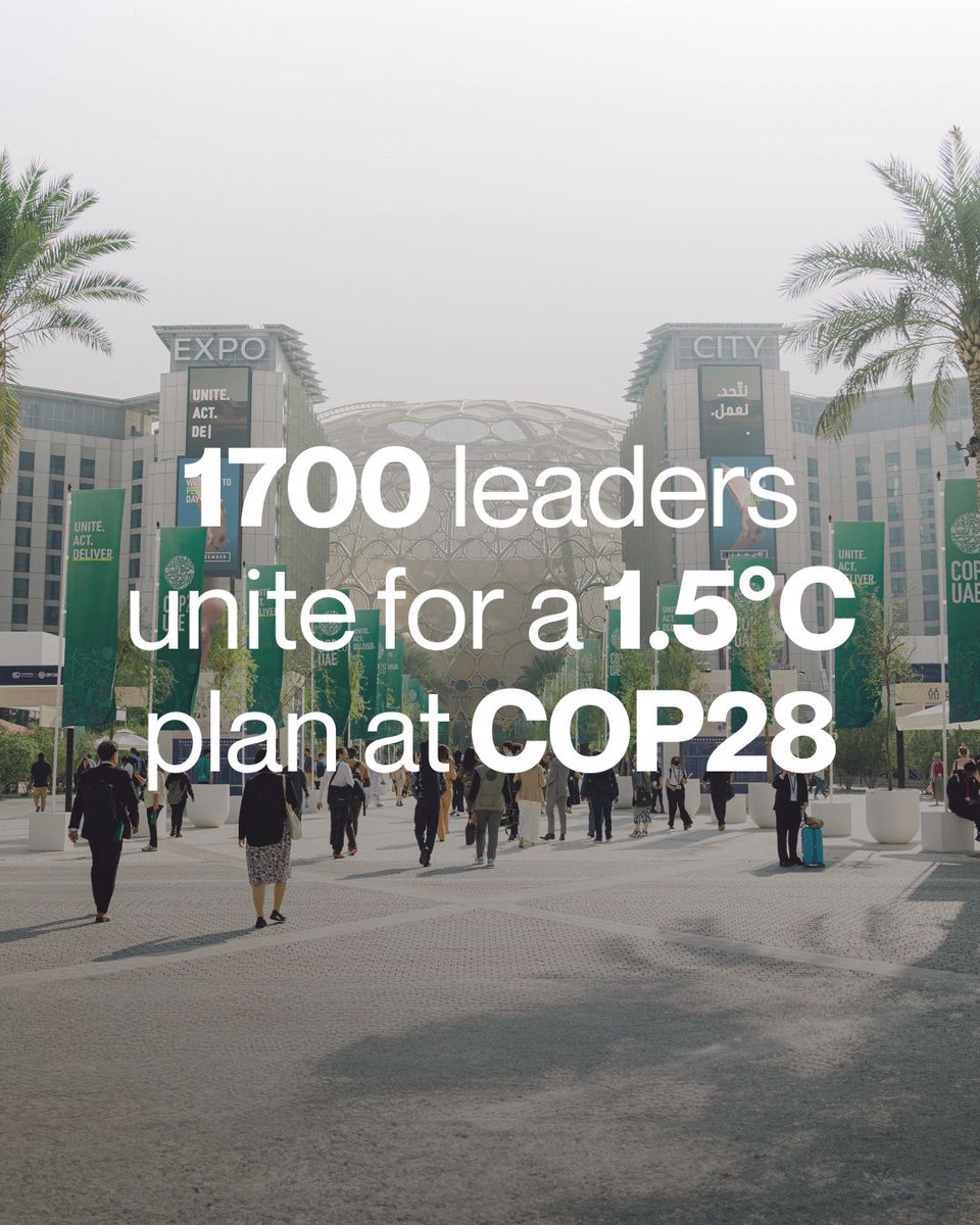 BezosEarthFund's tweet image. +1,700 climate leaders have signed a letter to achieve a historic outcome at #COP28. Together, we stand in support behind all countries in delivering a 1.5°C-aligned plan.

Parties: It’s time for you to prove which side of history you are on.

Because #LaterIsTooLate.