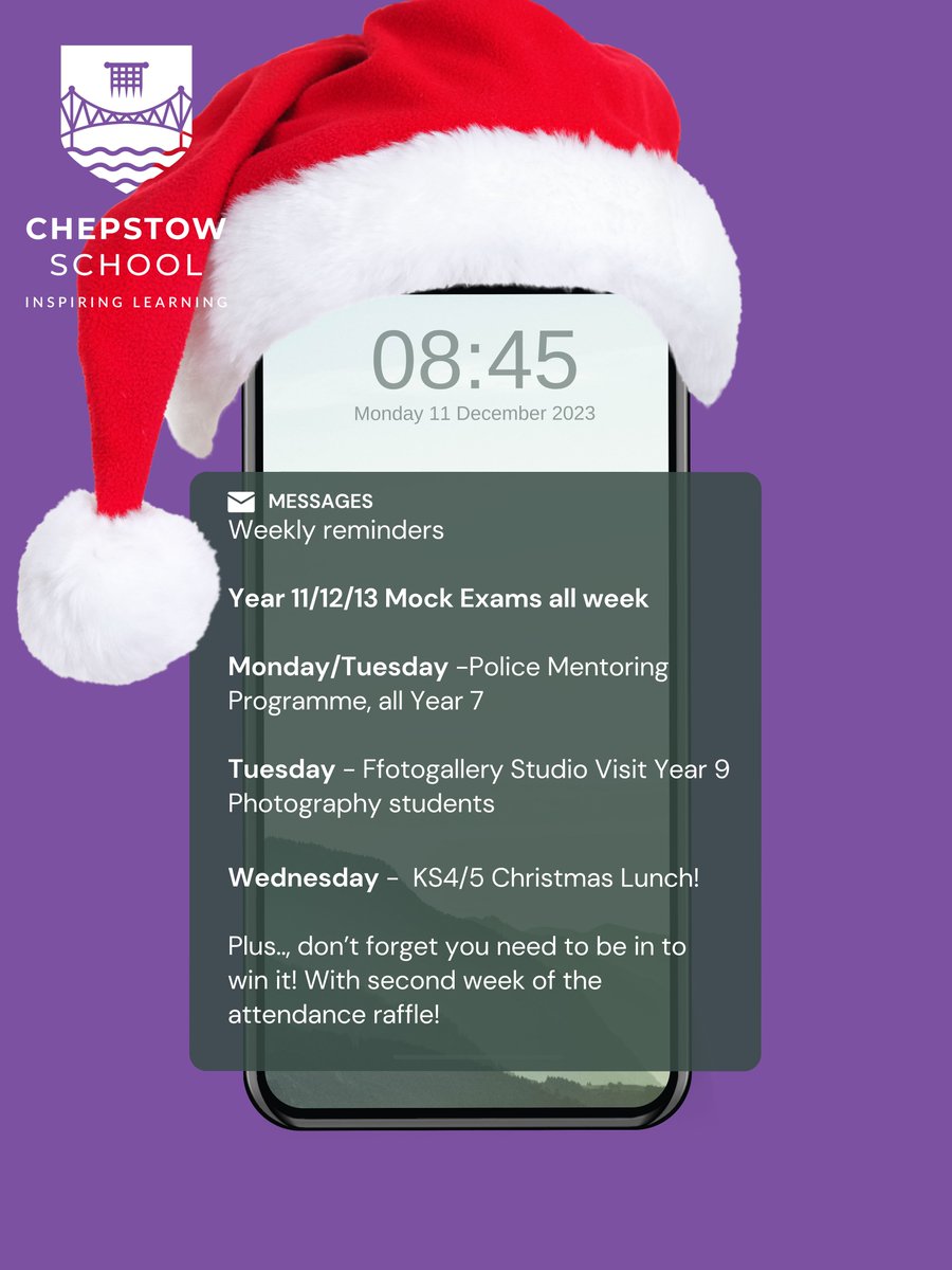 chepstowschool's tweet image. It is the penultimate week before we break up.