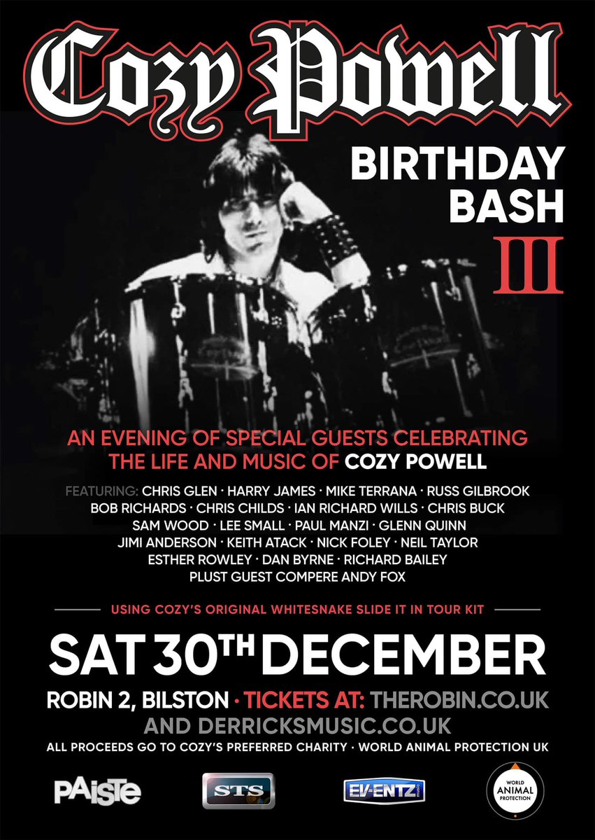 AndyFoxGTFM's tweet image. This weeks Thurs rockshow 9-12pm @gtfm_radio @BCfmRadio @rockradioukcom Fri #breezefm.This week we welcome yet another 'live' guest @tubthumper10 Bob who has played with loads of bands, incl #Atack and #steveoverland and orgainses the Cozy Powell birthday bash in Dec.